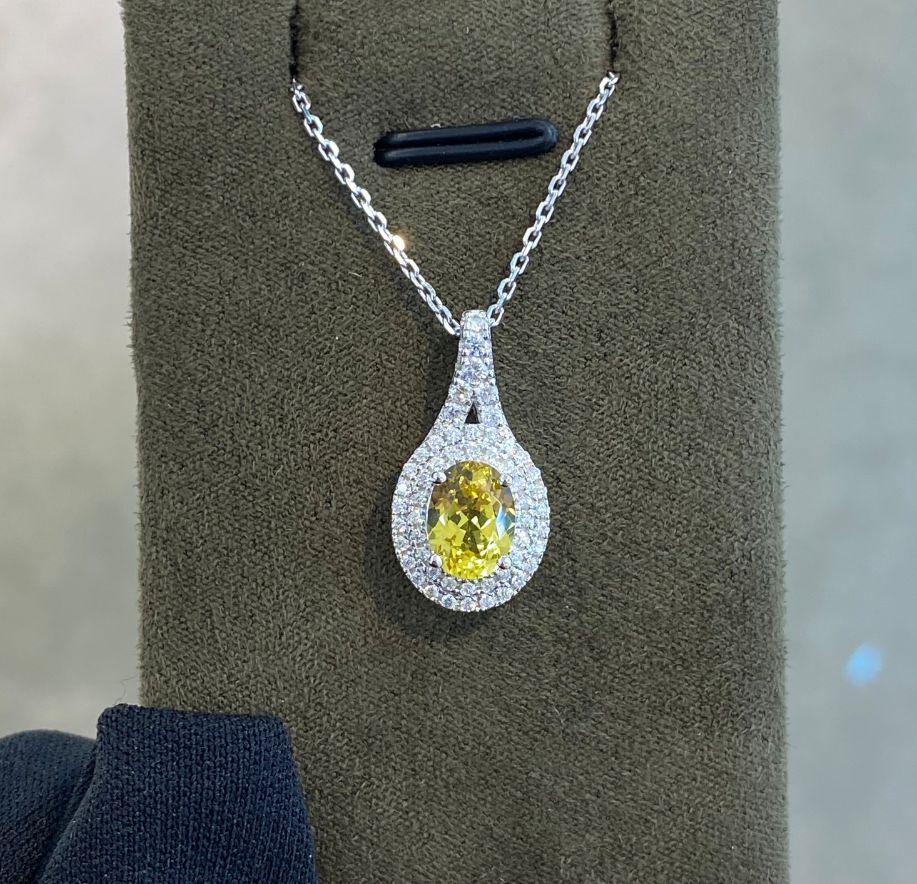 Blush Promise — Sterling Silver Morganite Pendant Necklace — hallmarked S925 sterling silver, numbered piece | LOTTE — view 2